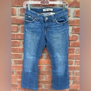 GAP curvy low rise boot cut blue denim jeans size 0 pants bootcut EUC